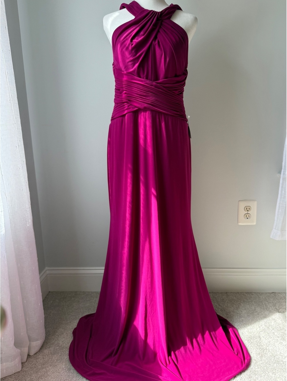 Eliza J Magenta Halter Gown NWT  Nordstrom